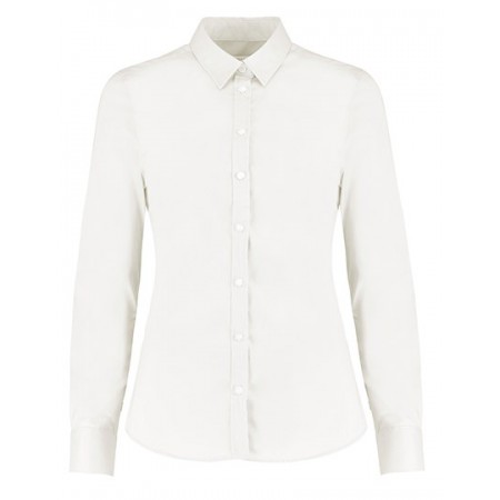 Kustom Kit - Women´s Tailored Fit Stretch Oxford Shirt Long Sleeve