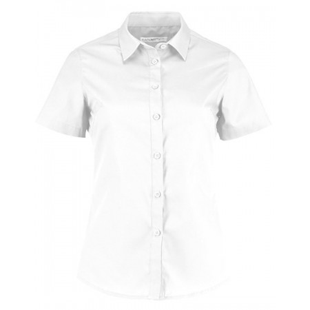 Kustom Kit - Women´s Tailored Fit Poplin Shirt Short Sleeve