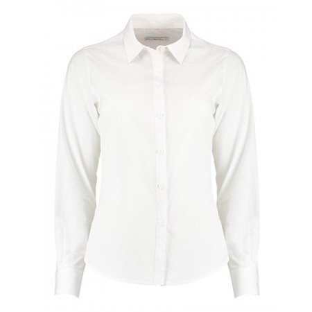 Kustom Kit - Women´s Tailored Fit Poplin Shirt Long Sleeve