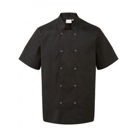Premier Workwear - Studded Front Short Sleeve Chef´s Jacket
