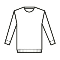 THC COLOMBO WH. Sweatshirt (unisex) aus italienischem Frottee ohne Krempel. Weiße Farbe