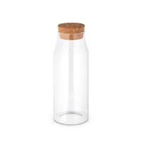 JASMIN 1000. Glasflasche mit Korkdeckel 1 Liter