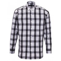 Premier Workwear - Men´s Ginmill Check Long Sleeve Cotton Shirt