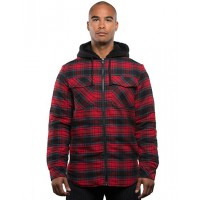 Burnside - Men´s Flannel Jacket With Sherpa Hoodie