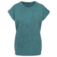 Build Your Brand - Ladies´ Acid Washed Extended Shoulder Tee