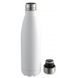 Weiße Edelstahl-Trinkflasche 0,5 l mit doppelwandiger Vakuum-Isolierung