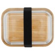 Hitzebeständige Glas-Lunchbox mit Bambusdeckel, Dichtung und 640 ml Volumen