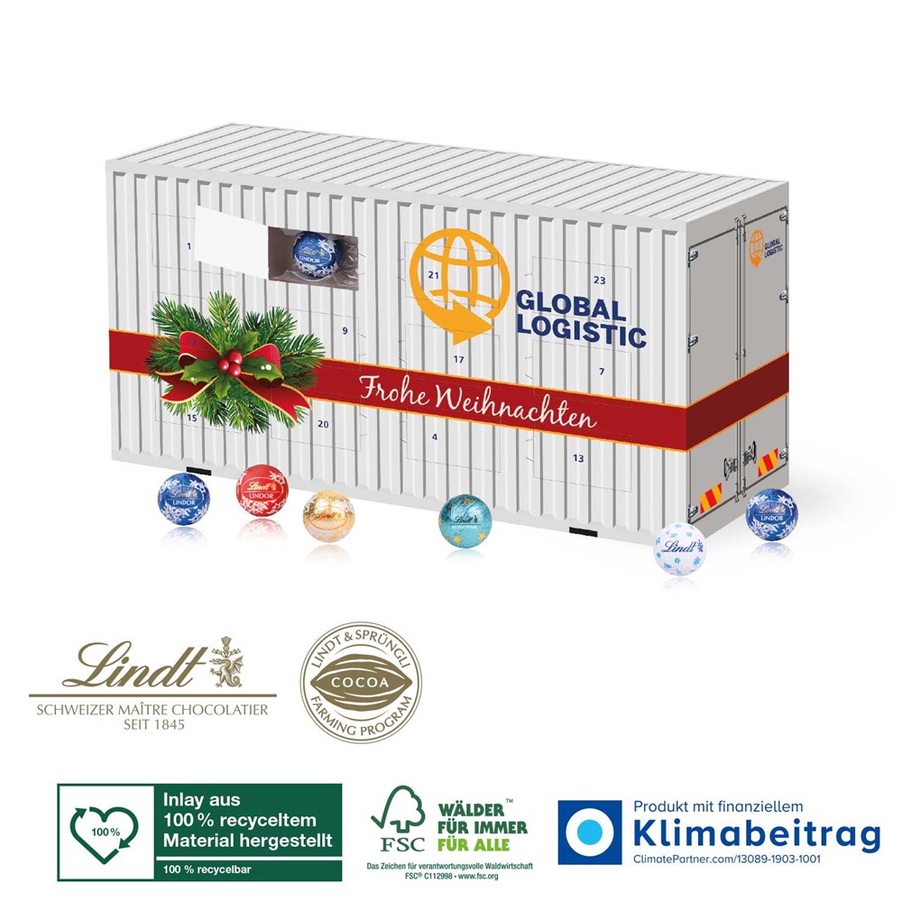 3D Adventskalender Lindt „Container“